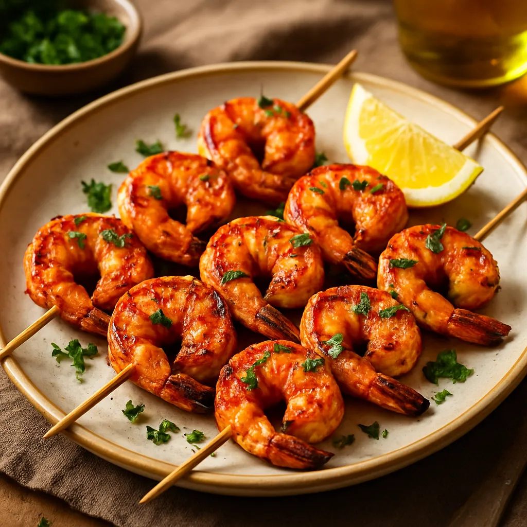 Photo of Grilled Shrimp Skewers with Smoky Paprika
