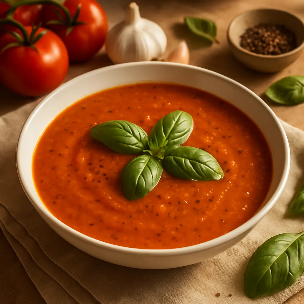 Soupe de Tomates et Basilic