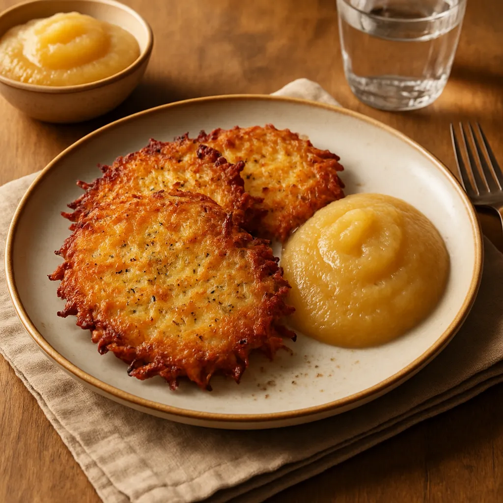 Kartoffelpuffer mit Apfelmus