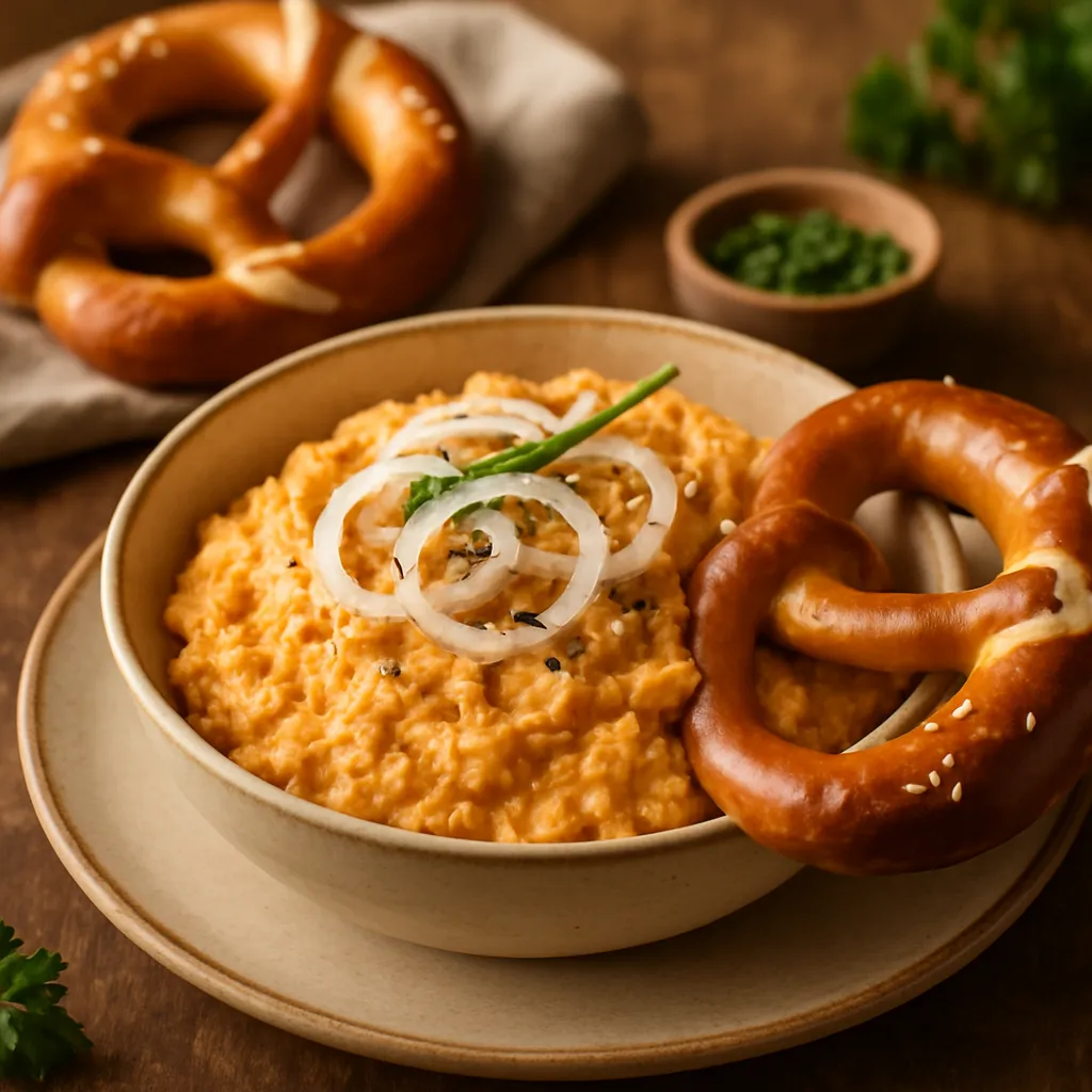 Obatzda mit Brezen - Bavarian Cheese Spread with Pretzel