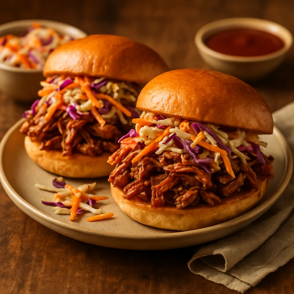 Photo of Pulled Pork Sandwiches with Tangy Slaw