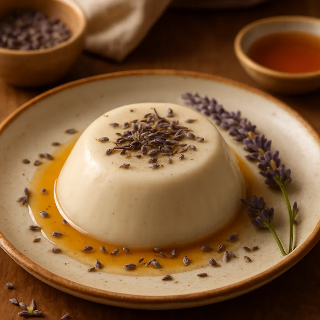 Vegan Panna Cotta with Lavender and Honey