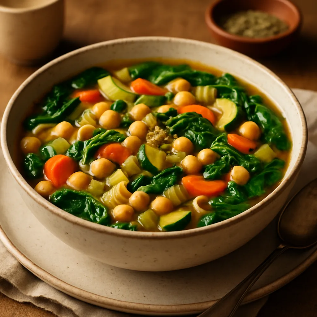 Chickpea and Spinach Minestrone