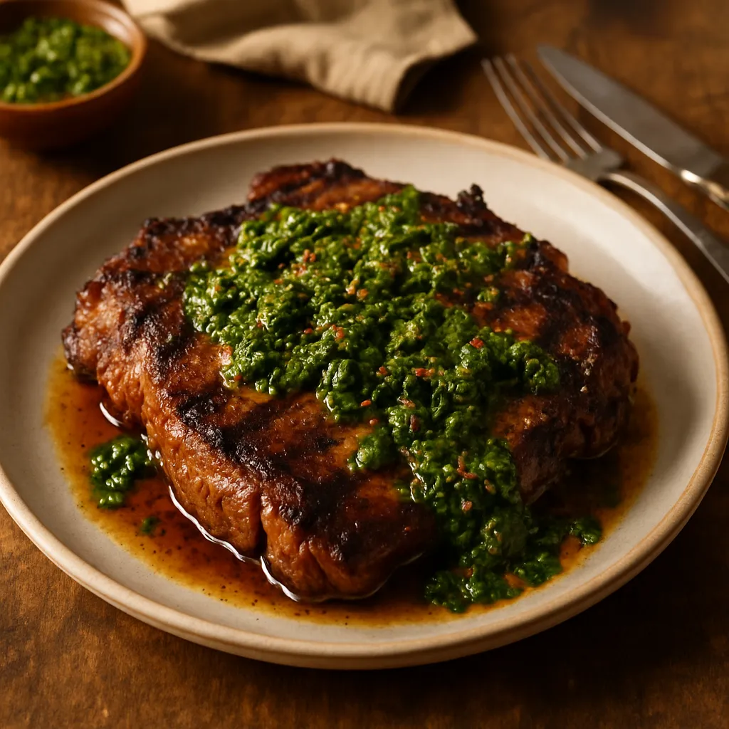 Photo of Grilled Lamb Shoulder with Mint Chimichurri