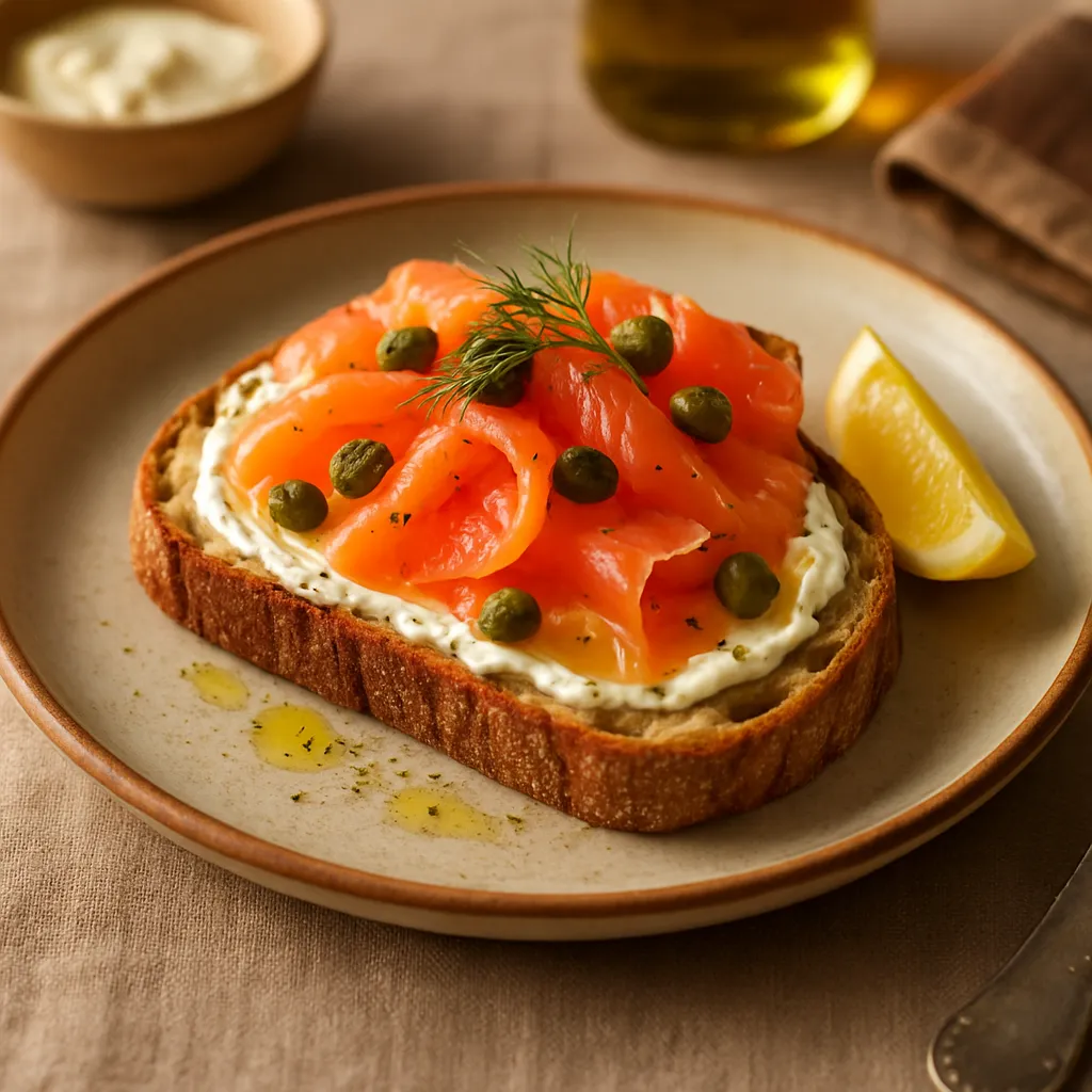 Sourdough Bread with Salmon