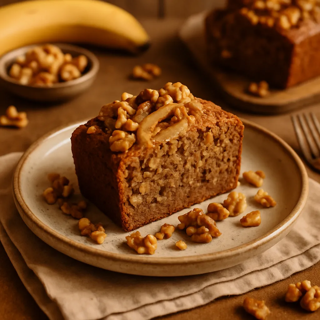 Vegan Banana Bread with Walnuts
