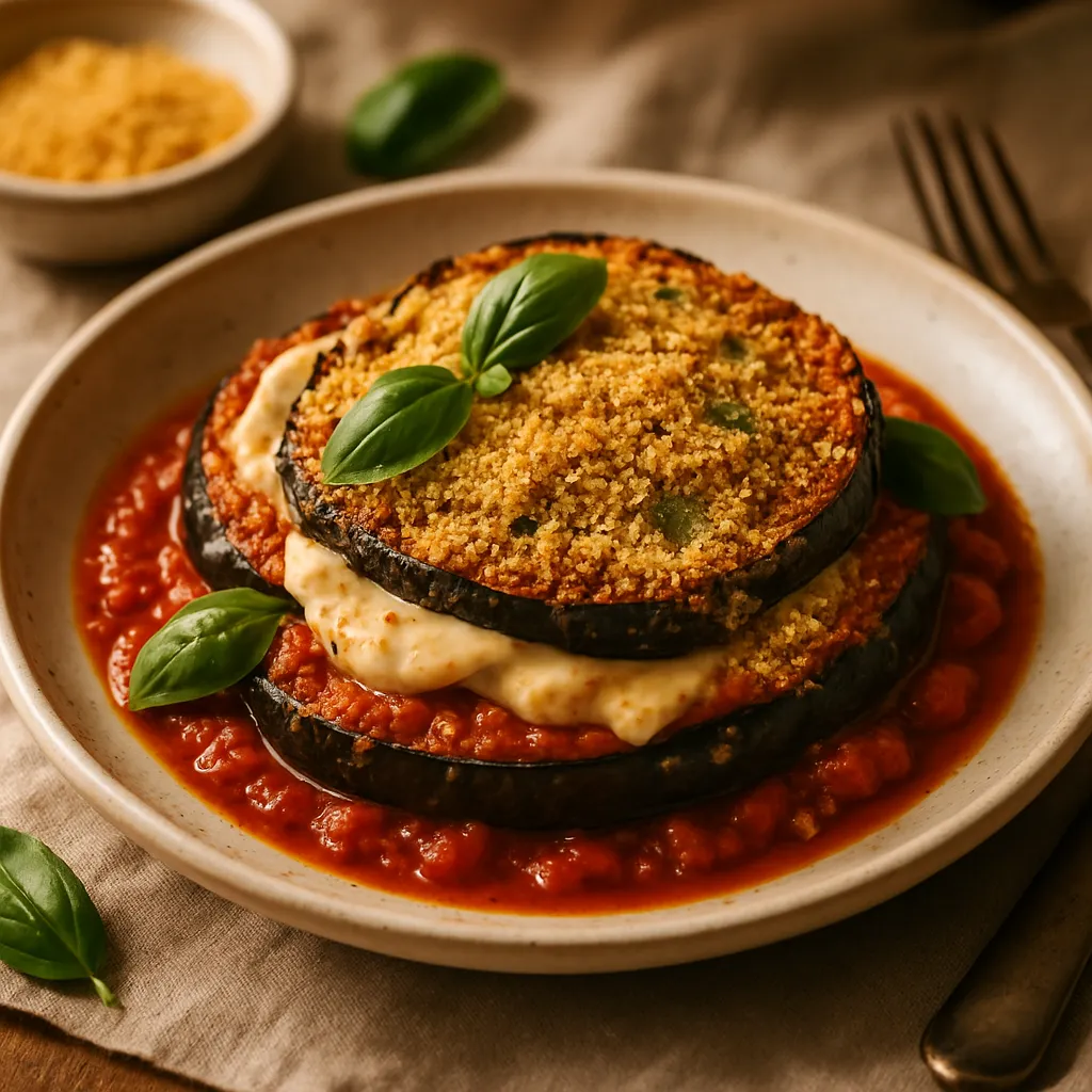Vegan Eggplant Parmigiana with Cashew Cheese