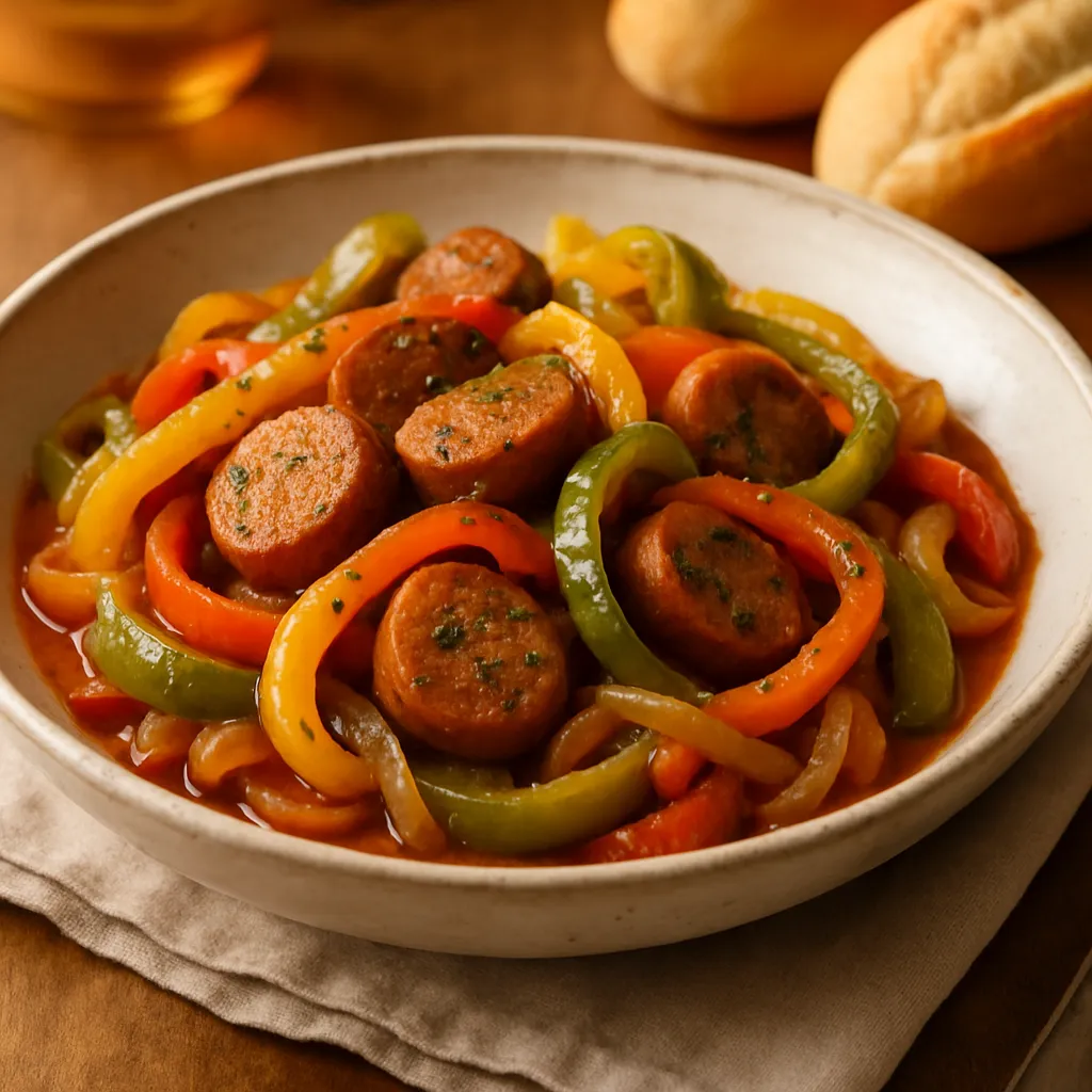 Vegan Italian Sausage and Peppers