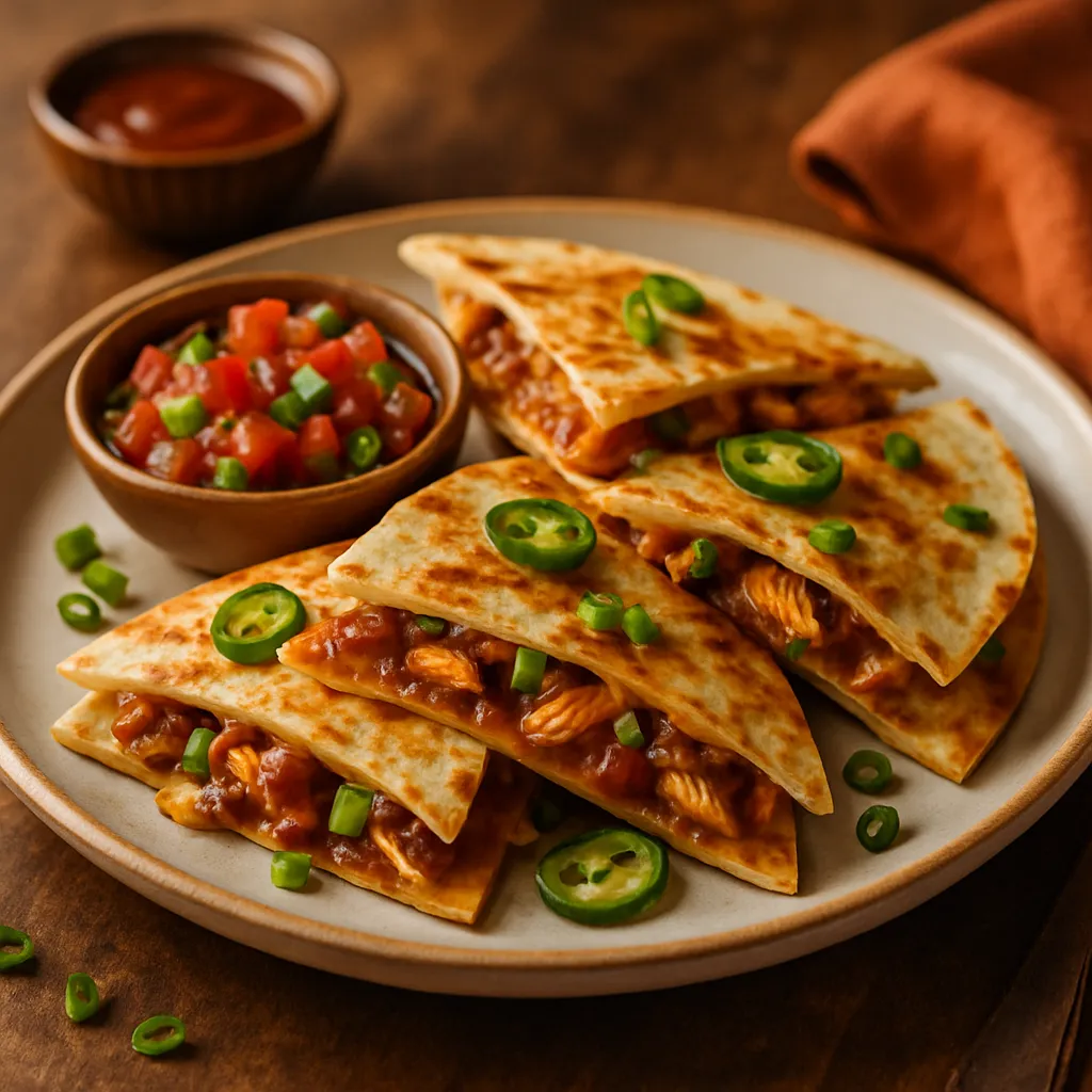 Photo of BBQ Chicken Quesadillas with Cheddar