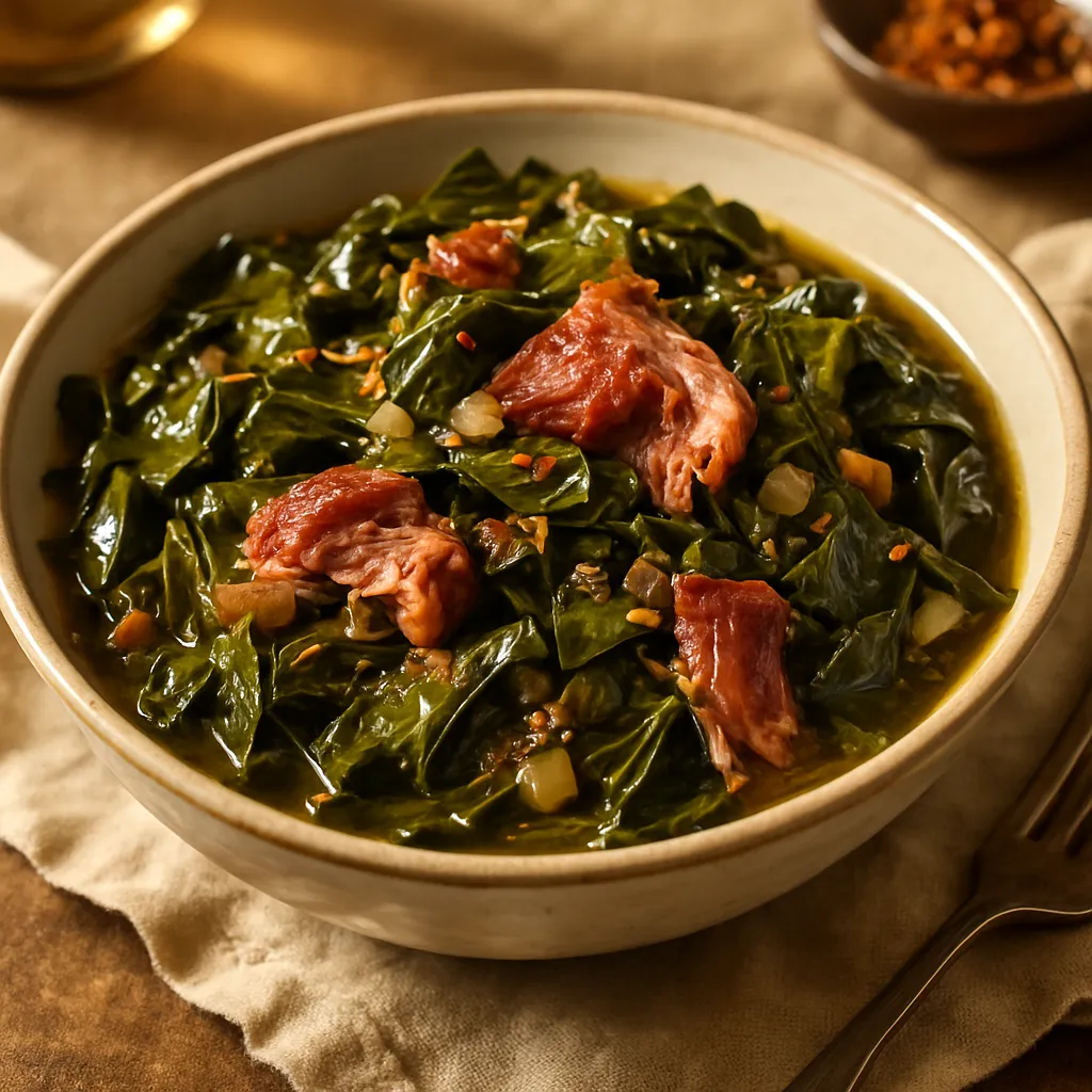 Photo of Southern Style Smoked Collard Greens