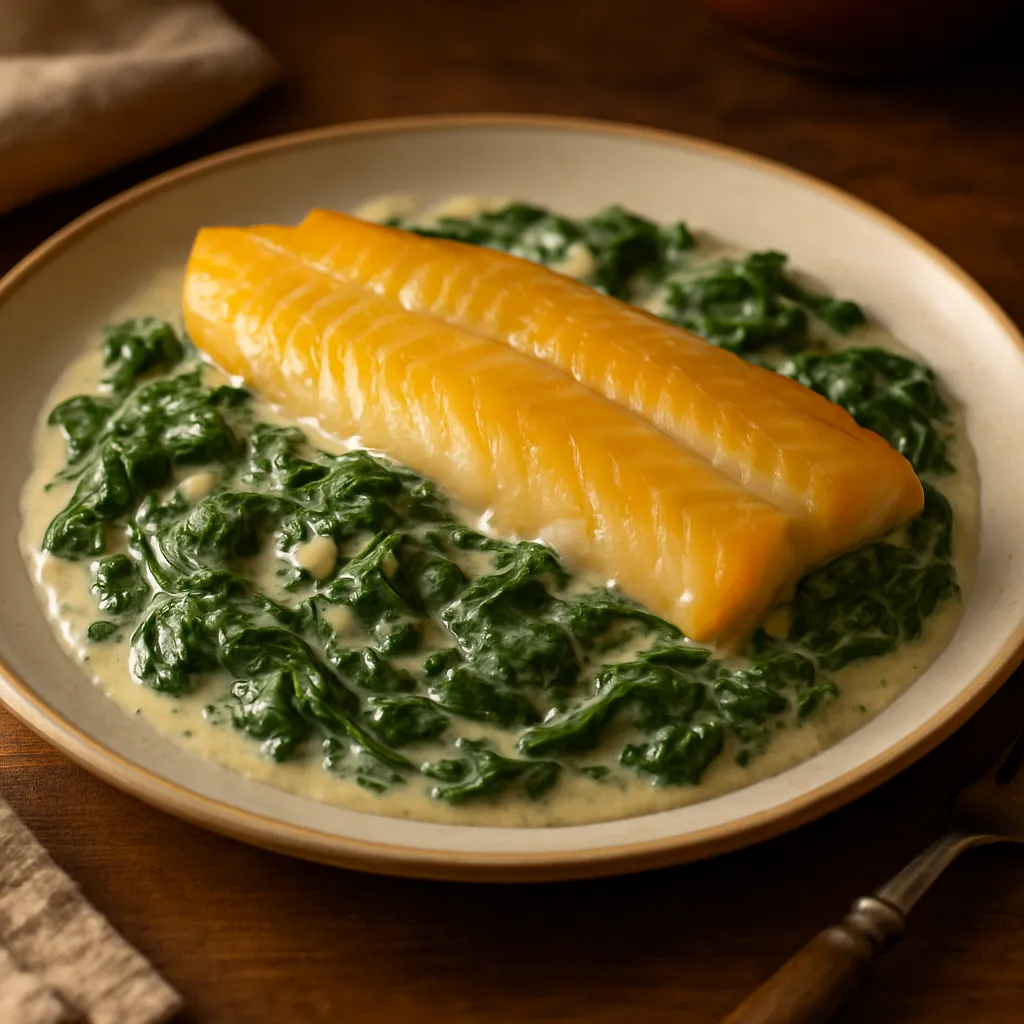 Photo of Smoked Haddock with Creamed Spinach
