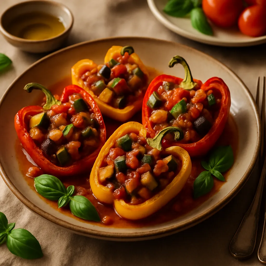 Ratatouille Stuffed Bell Peppers