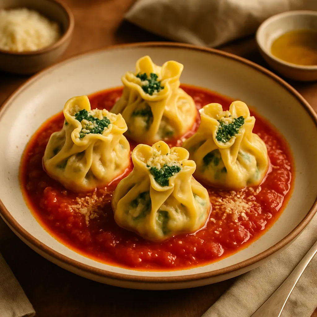 Fagottini di Ricotta e Spinaci