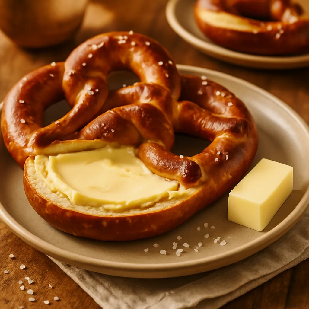 Bayerische Brezen mit Butter