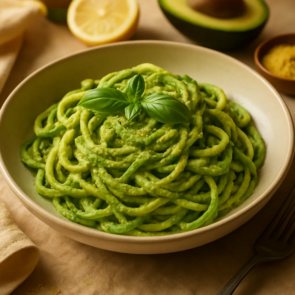 Zucchini Noodles with Avocado Pesto