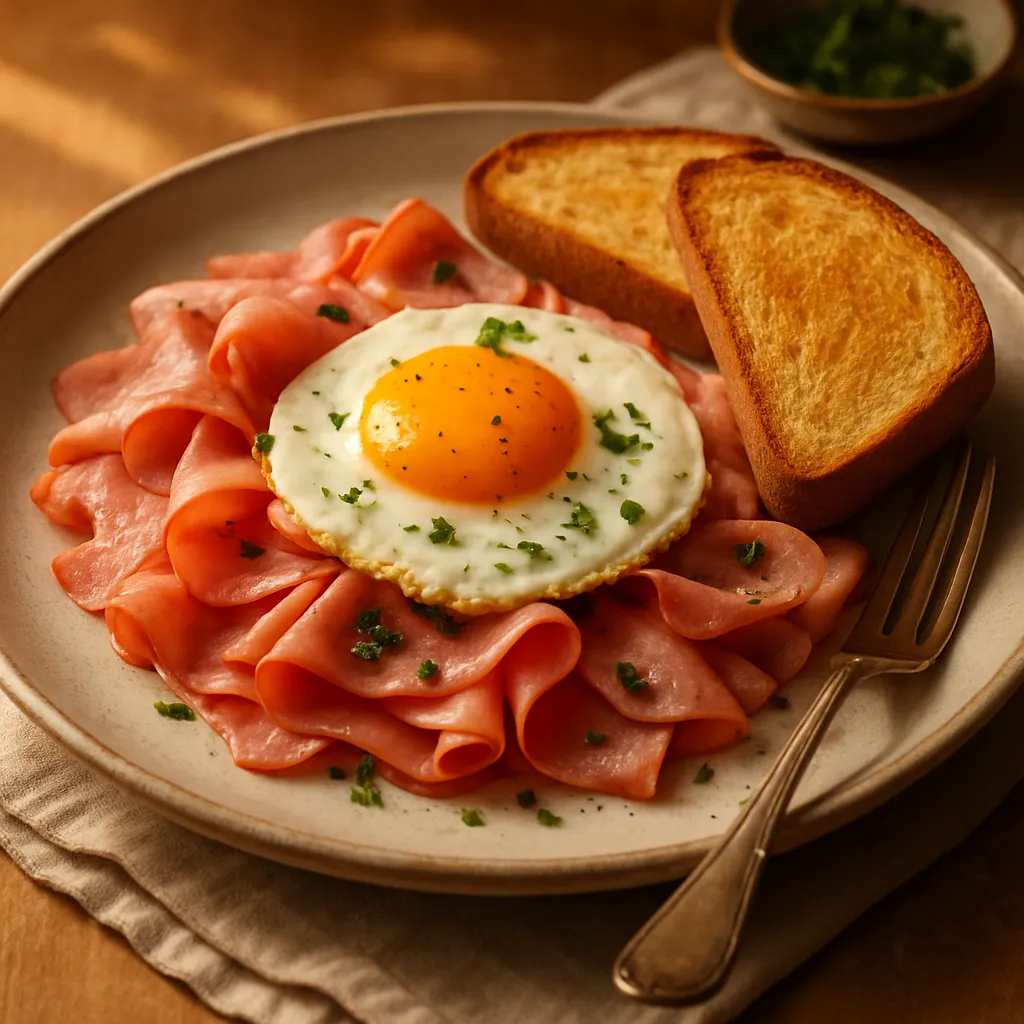 Schinken mit Spiegelei