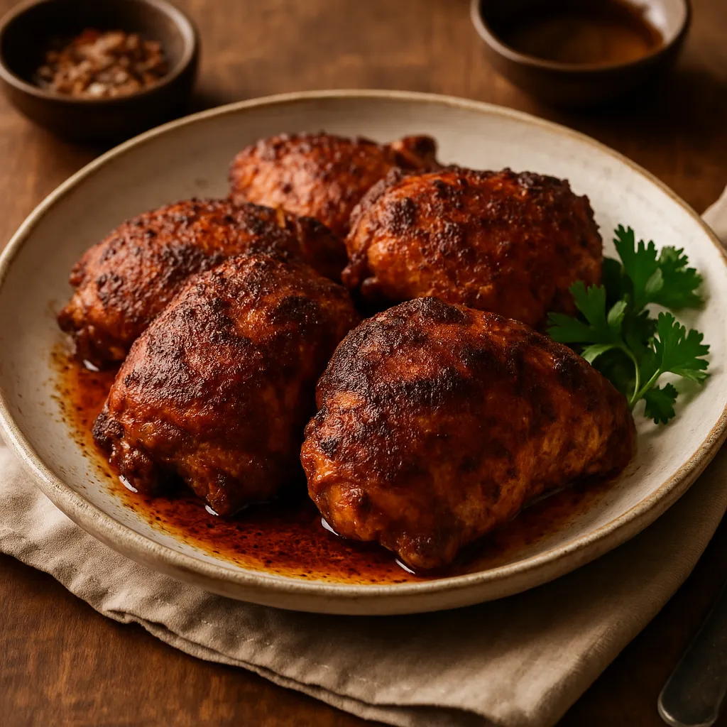 Photo of Cajun Smoked Chicken Thighs with Spicy Rub