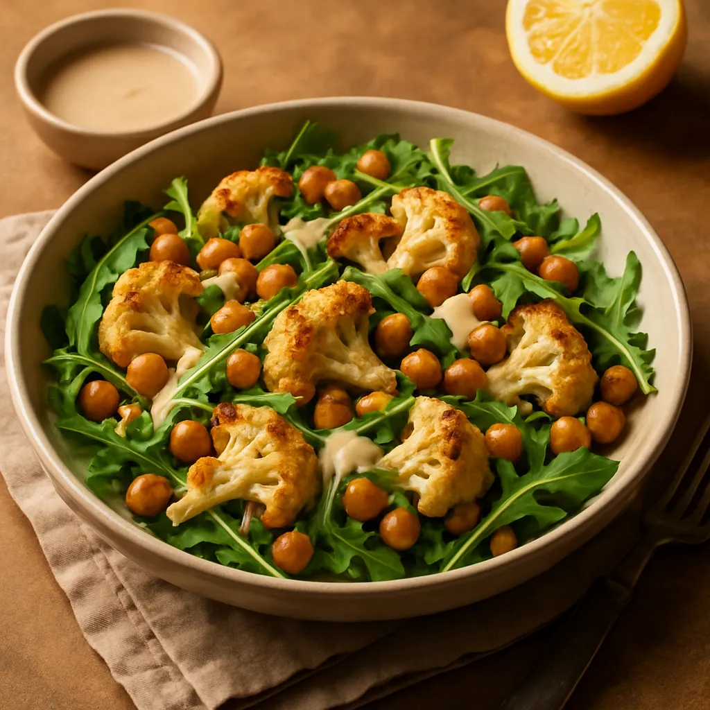 Roasted Cauliflower and Chickpea Salad