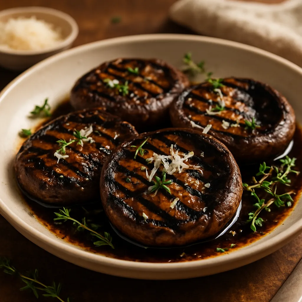 Photo of Grilled Portobello Mushrooms with Balsamic Glaze