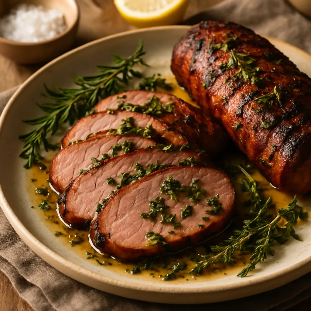 Photo of Smoked Pork Tenderloin with Herb Marinade