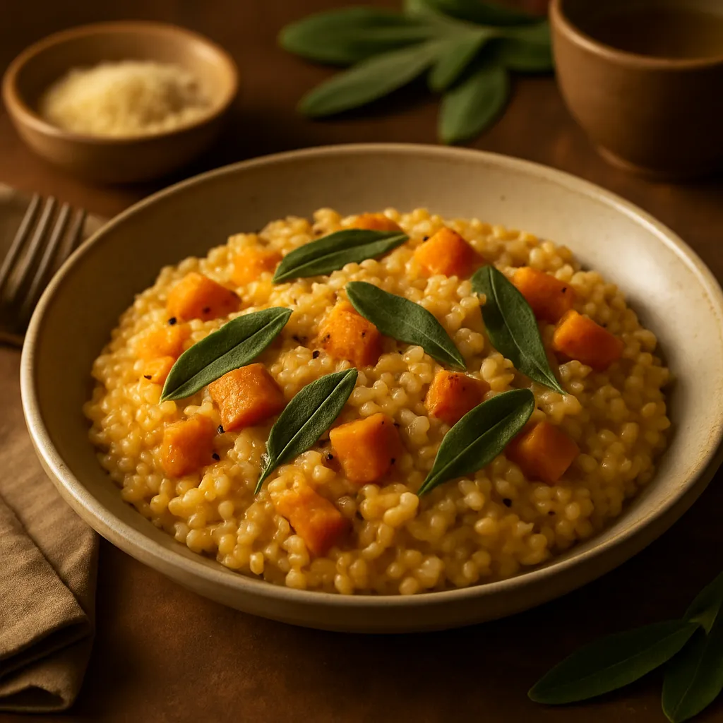 Roasted Butternut Squash Risotto with Sage
