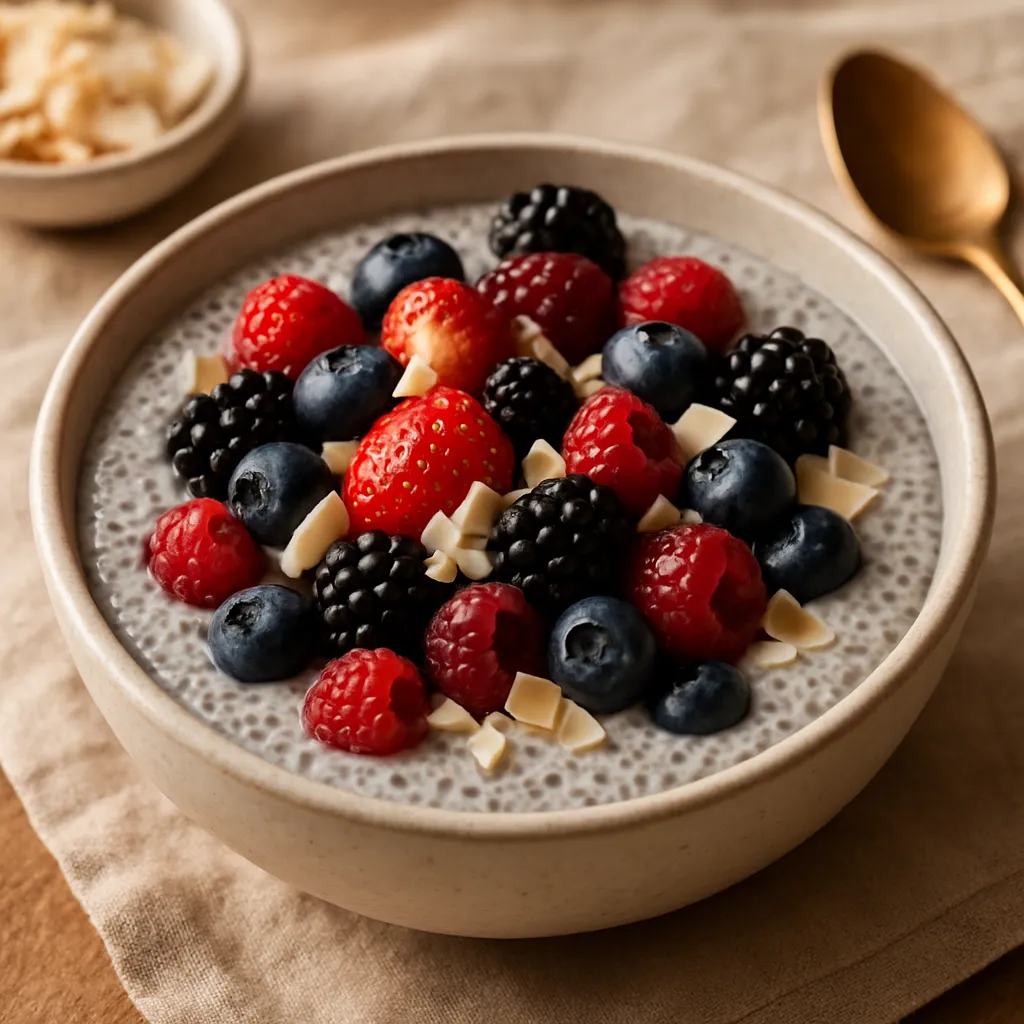 Coconut Chia Pudding with Berries
