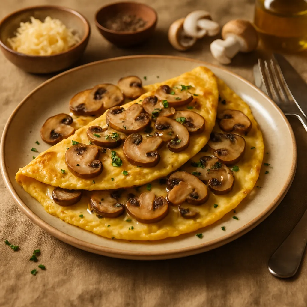 Omelette mit Champignons