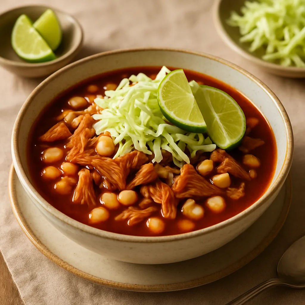 Vegan Pozole with Jackfruit and Hominy