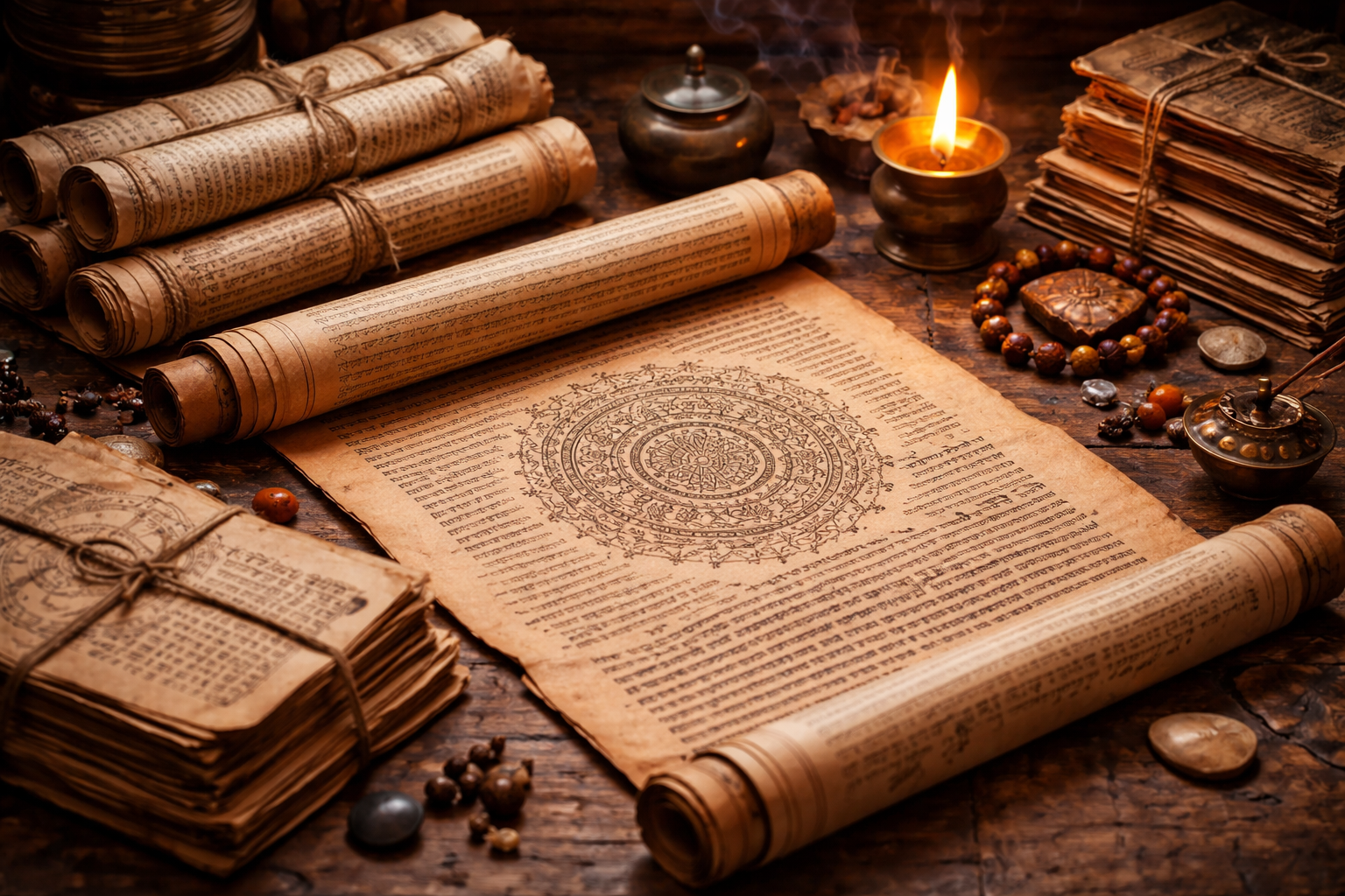 Peaceful meditation by the Ganges