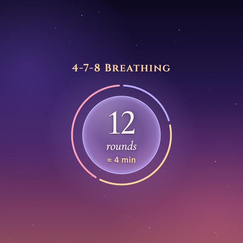 12 Rounds of 4-7-8 Breathing