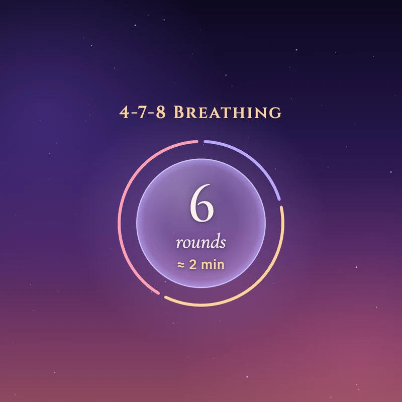 6 Rounds of 4-7-8 Breathing