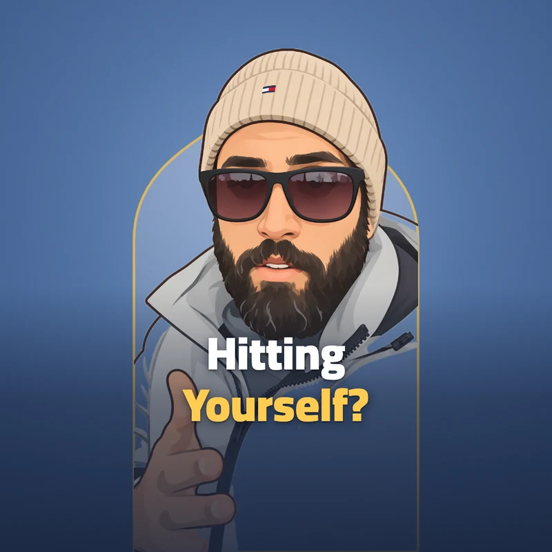 Hitting yourself with a stone?