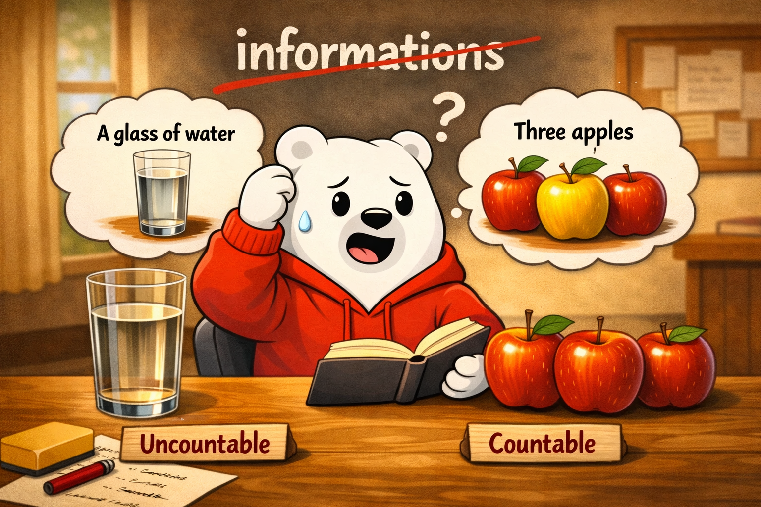 Why You Can't Say "Informations" (Countable vs Uncountable Nouns)