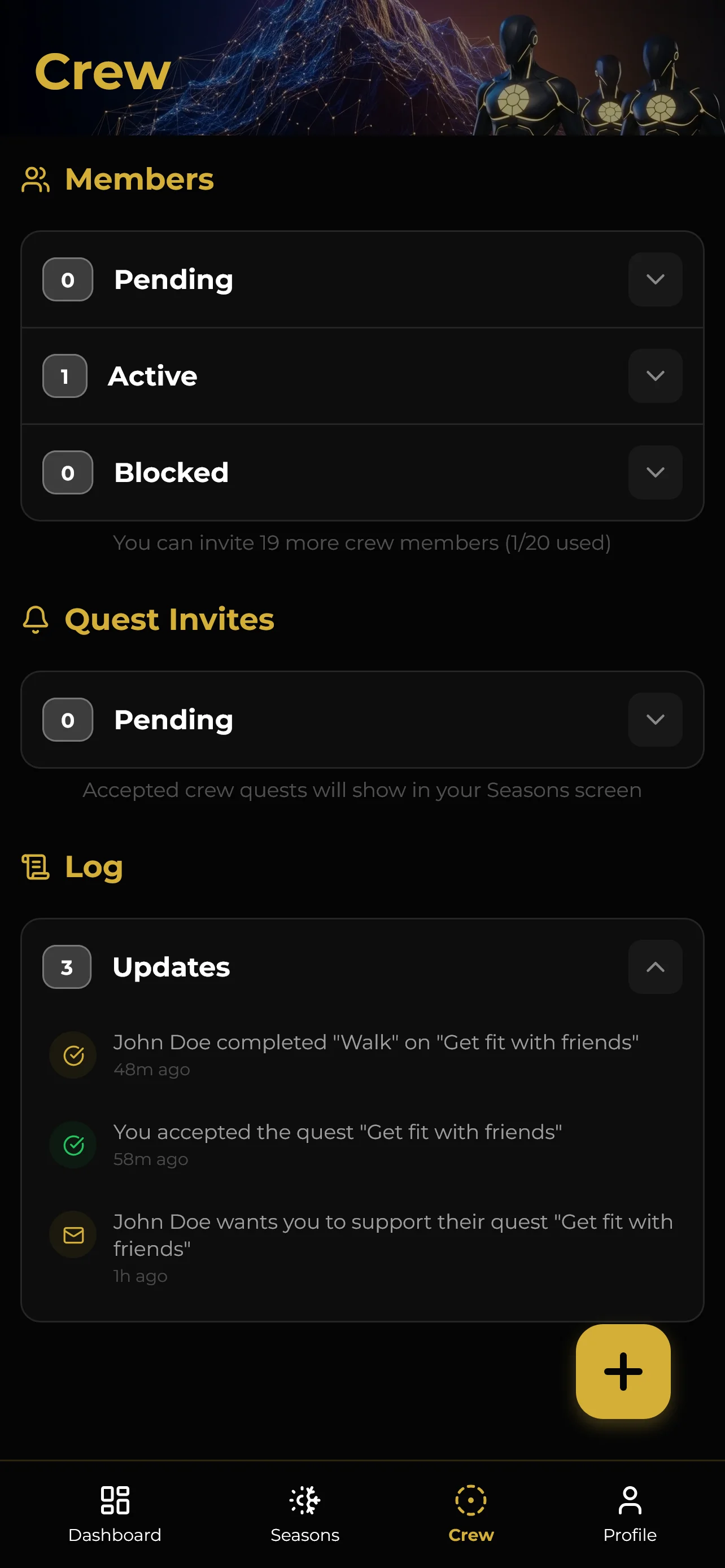 Crew log