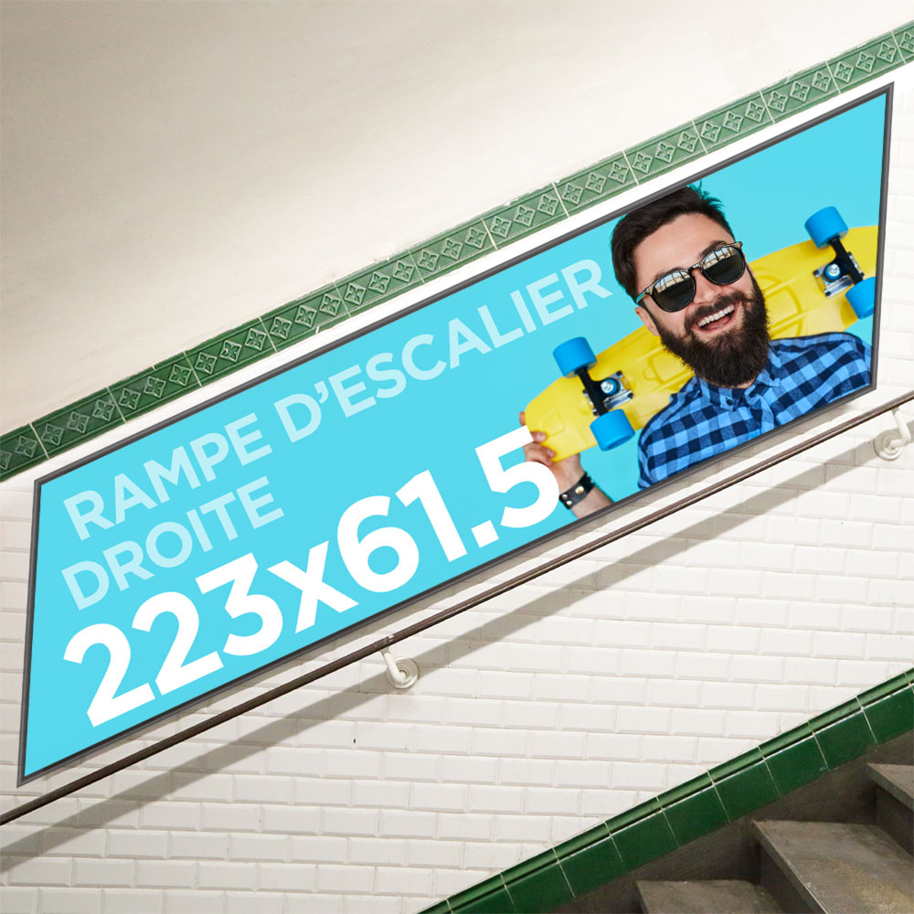 Impression Affiche Rampe d’escalier droite Métro, à coller