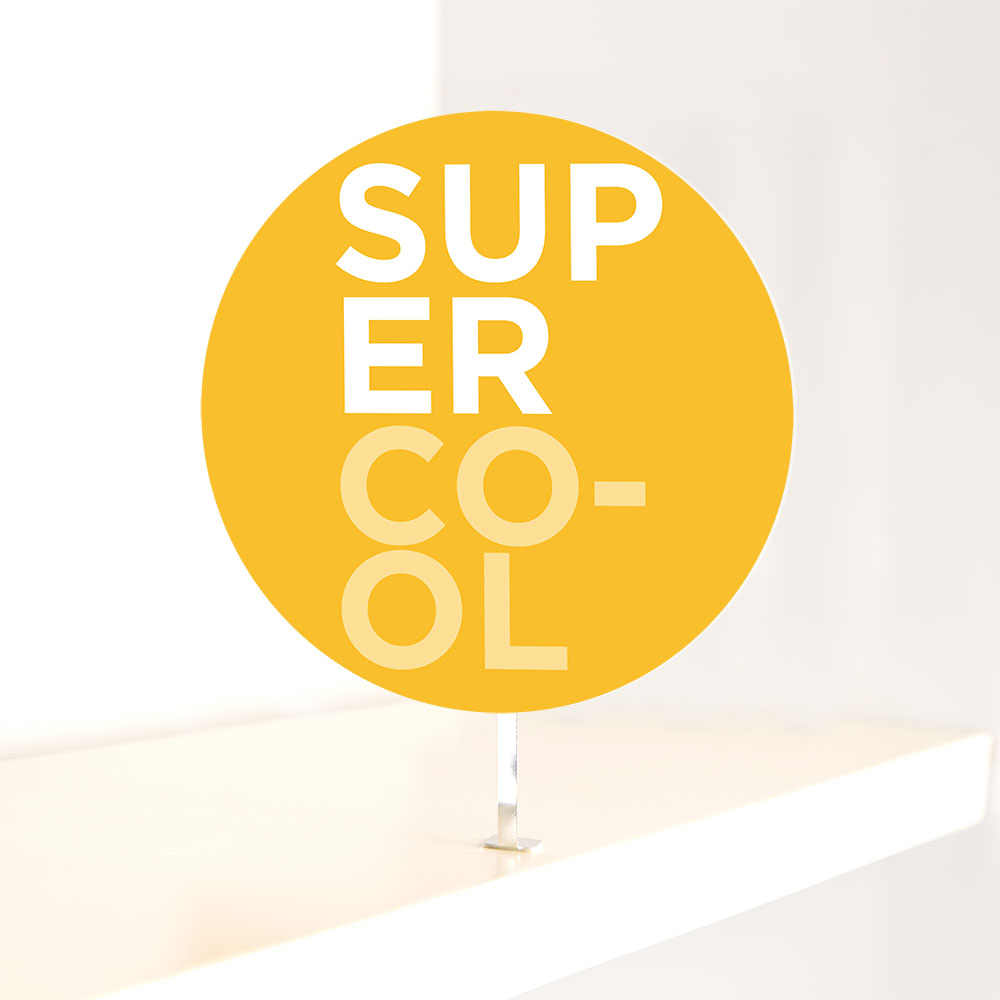 Impression Stop rayon rond PVC + twister pas cher