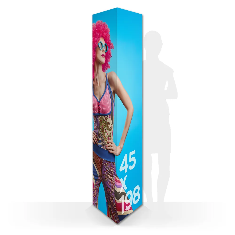 Impression Totem Triangle Carton ♻️ 45x198 cm