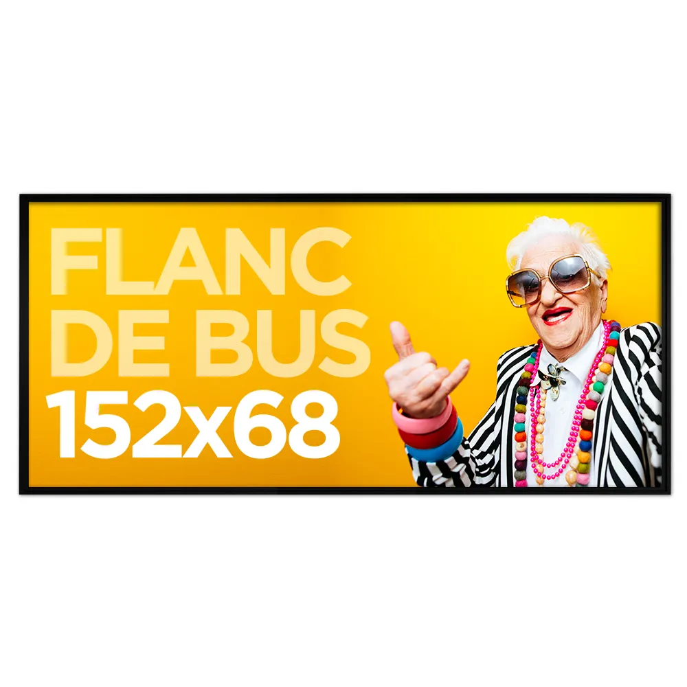 Impression Affiche bus 152x68 cm flanc droit pas cher