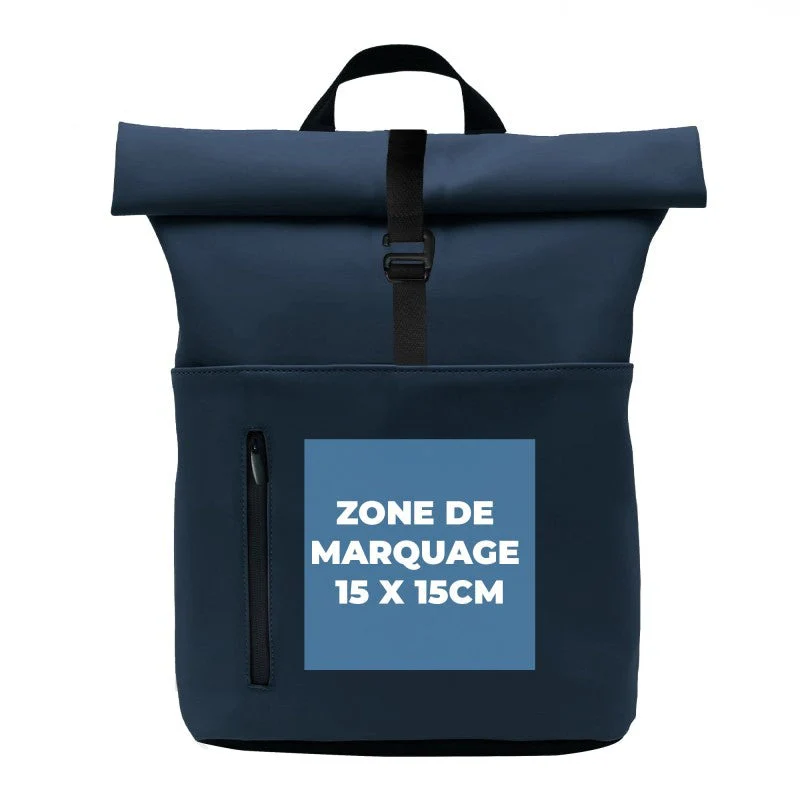 Offrez un look professionnel à vos employés sur le chemin du bureau et en voyages d’affaires avec un sac à dos pour ordinateur personnalisé. Doté d'un panneau dorsal rembourré en maille microperforée à séchage rapide, ce sac à dos est la promesse d’un grand confort. De plus, la poche arrière dissimulée apporte davantage de sécurité. Avec cette excellente idée de cadeau, le logo de votre entreprise sera visible partout.
