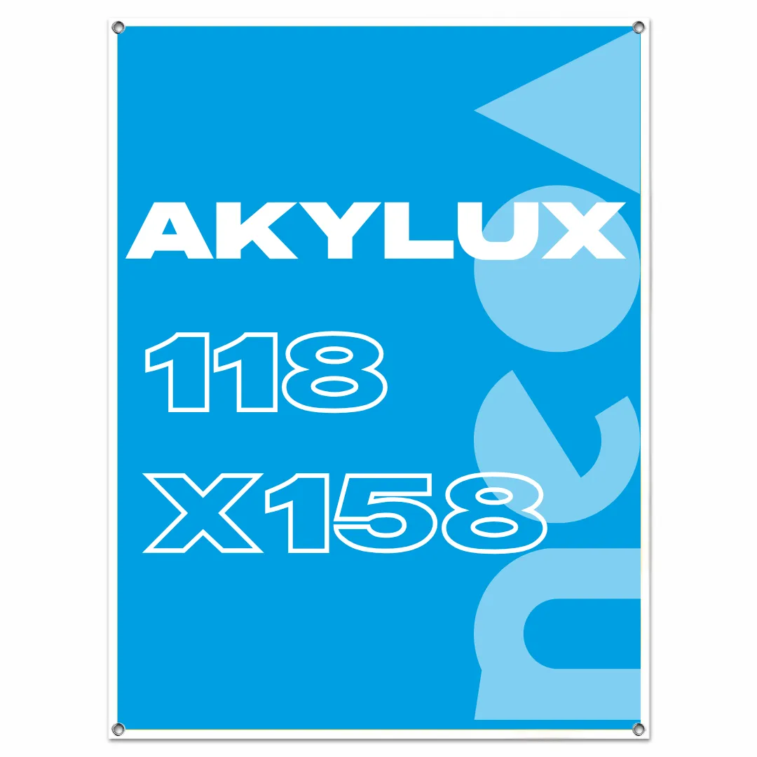 Ce panneau en grand format 118x158 cm est parfait pour une visibilité maximale. Impression sur Akylux 3 ou 5 mm. Léger, résistant et personnalisable avec perforations et œillets.