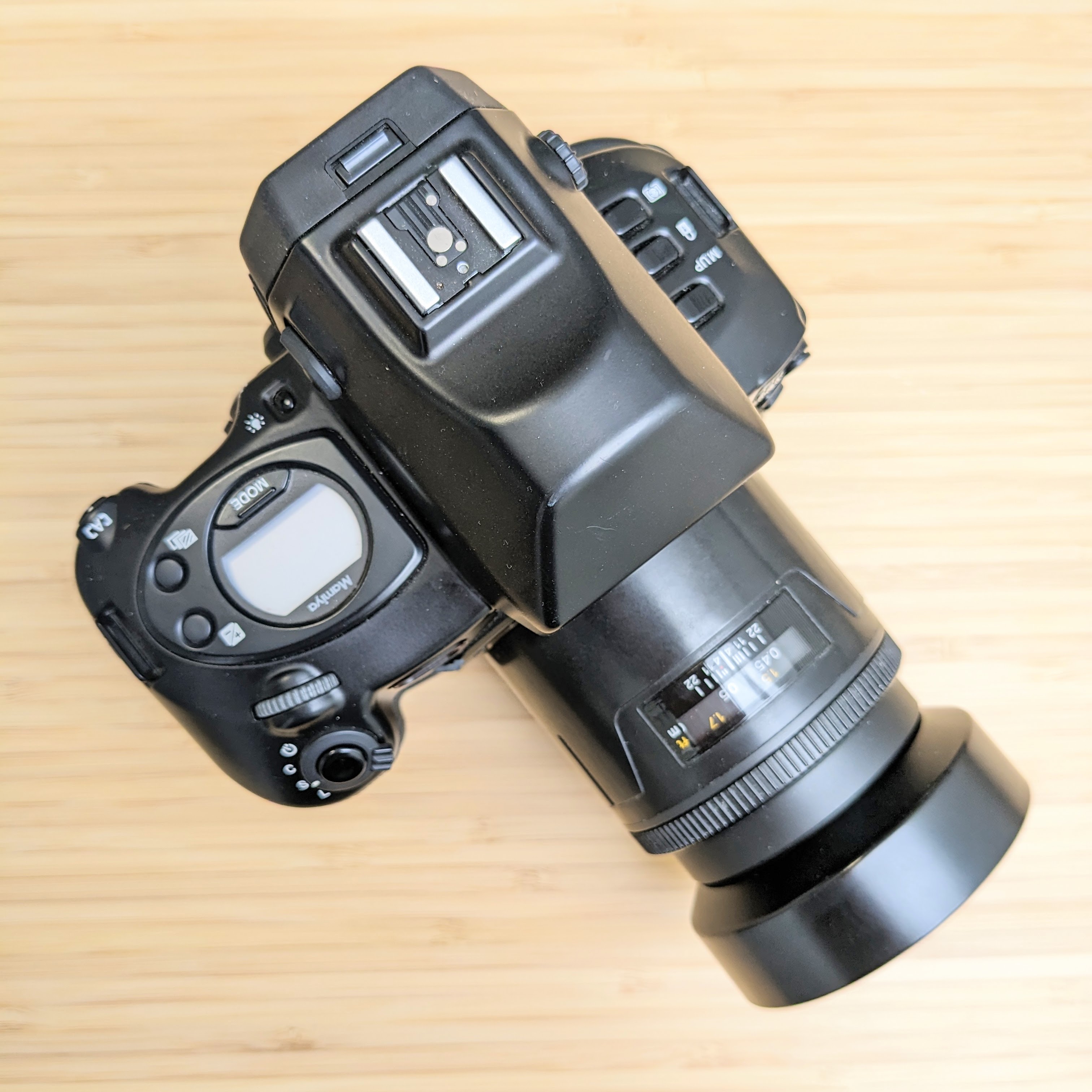 The Mamiya ZD digital medium format camera top view