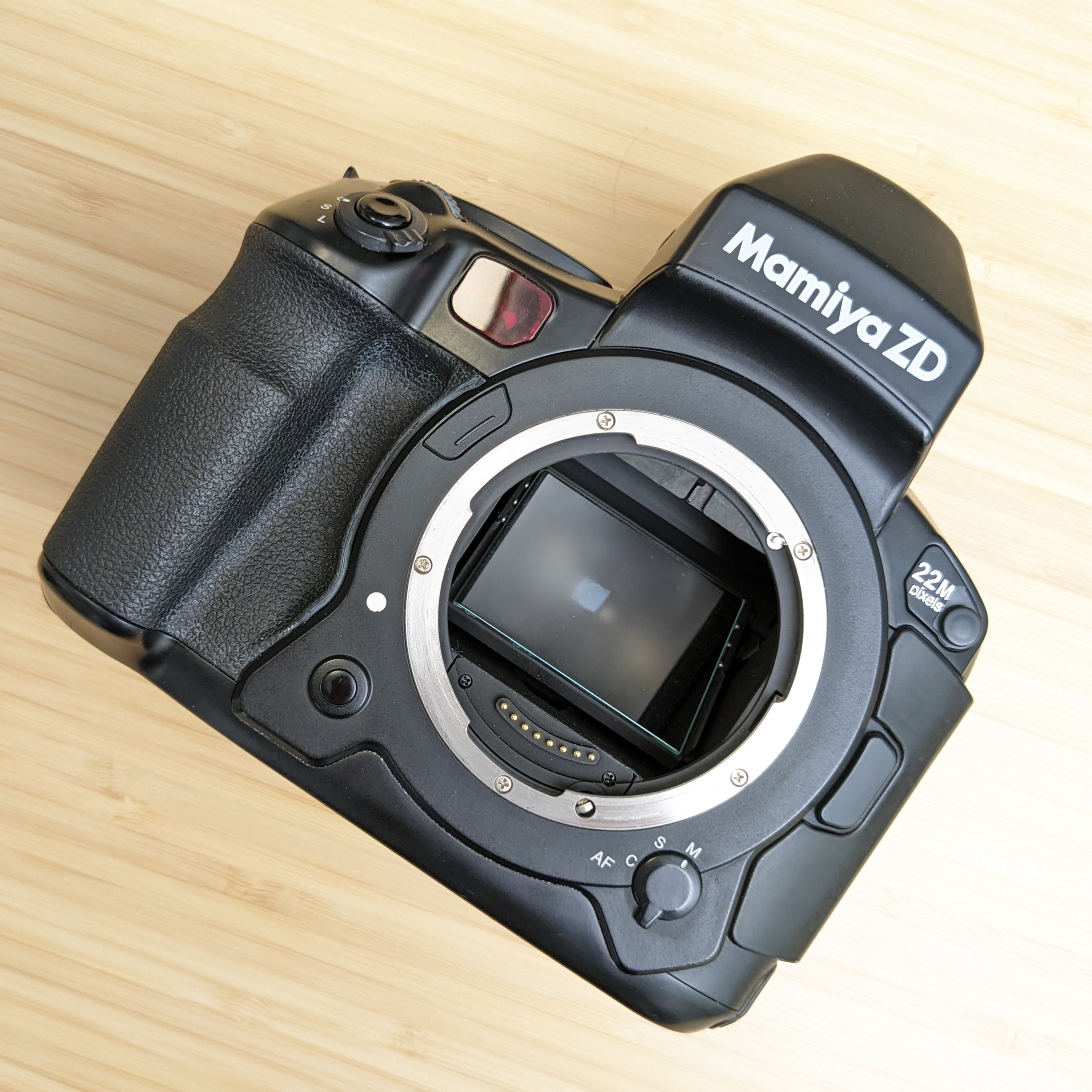 The Mamiya ZD digital medium format camera front view