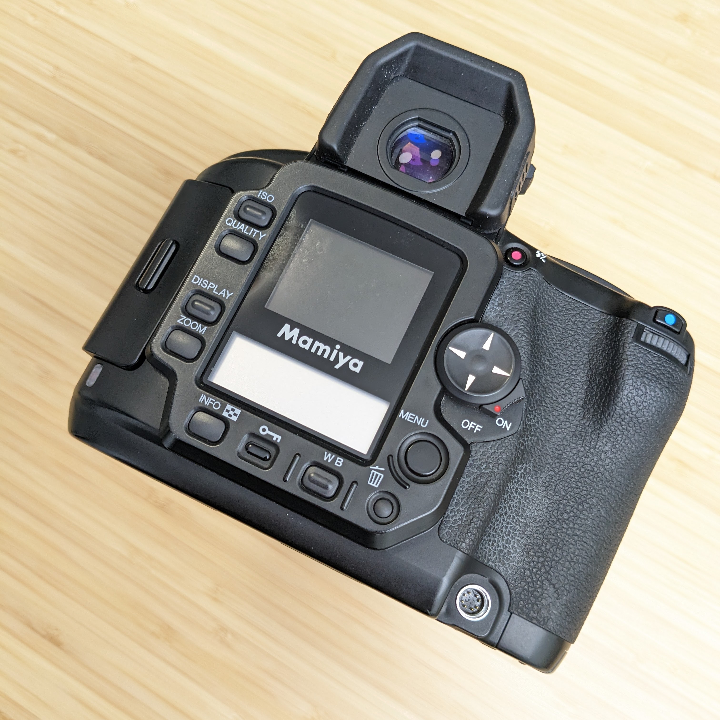 The Mamiya ZD digital medium format camera front view