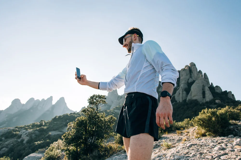 Fitness app tracking workout progress