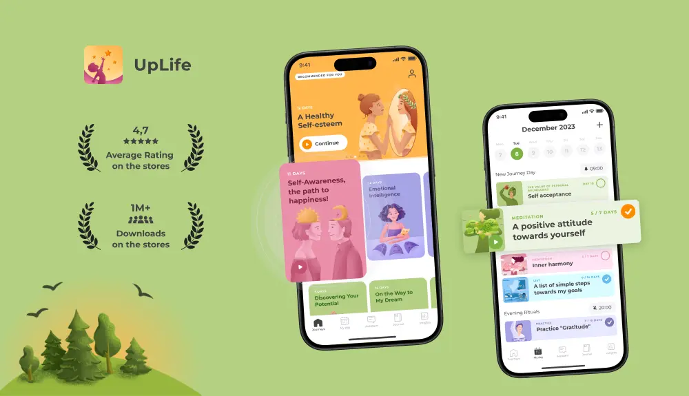 UpLife mental health UI