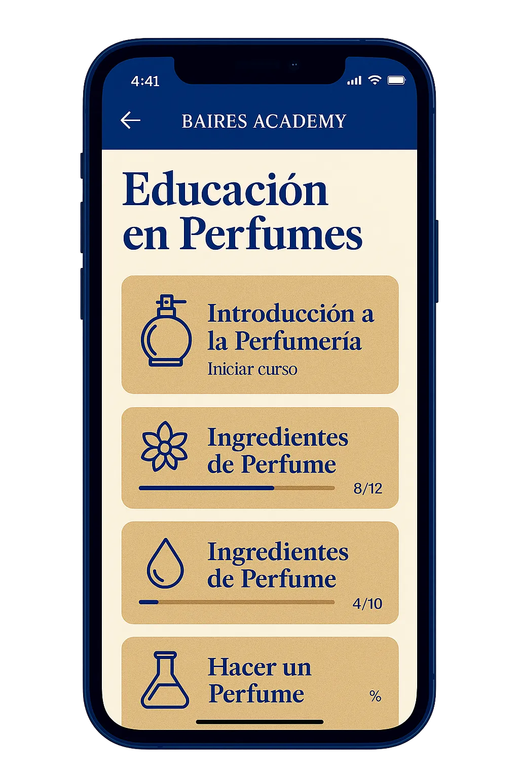 Baires Scent Academy en móvil