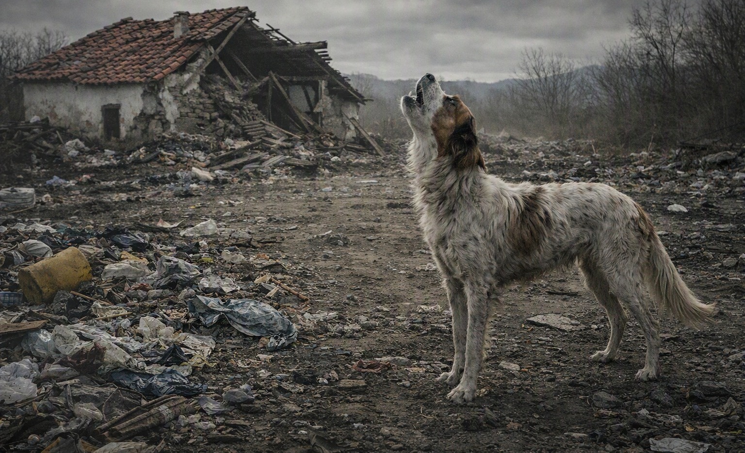 Un perro no sabe de fronteras ni de leyes. Solo sabe esperar, con la cabeza levantada hacia el cielo a que alguien lo escuche.