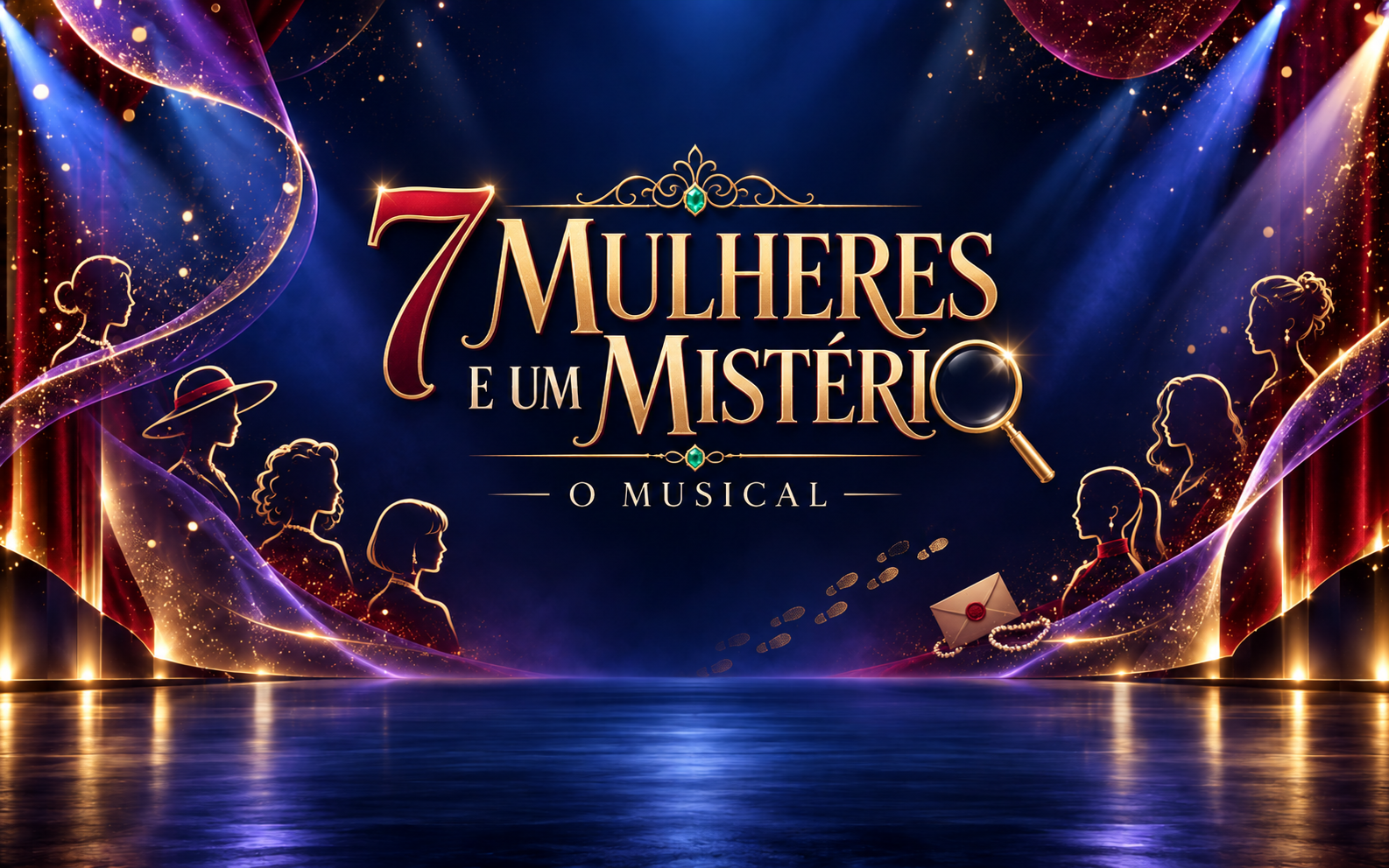Cartaz de 7 Mulheres e Um Mistério – O Musical