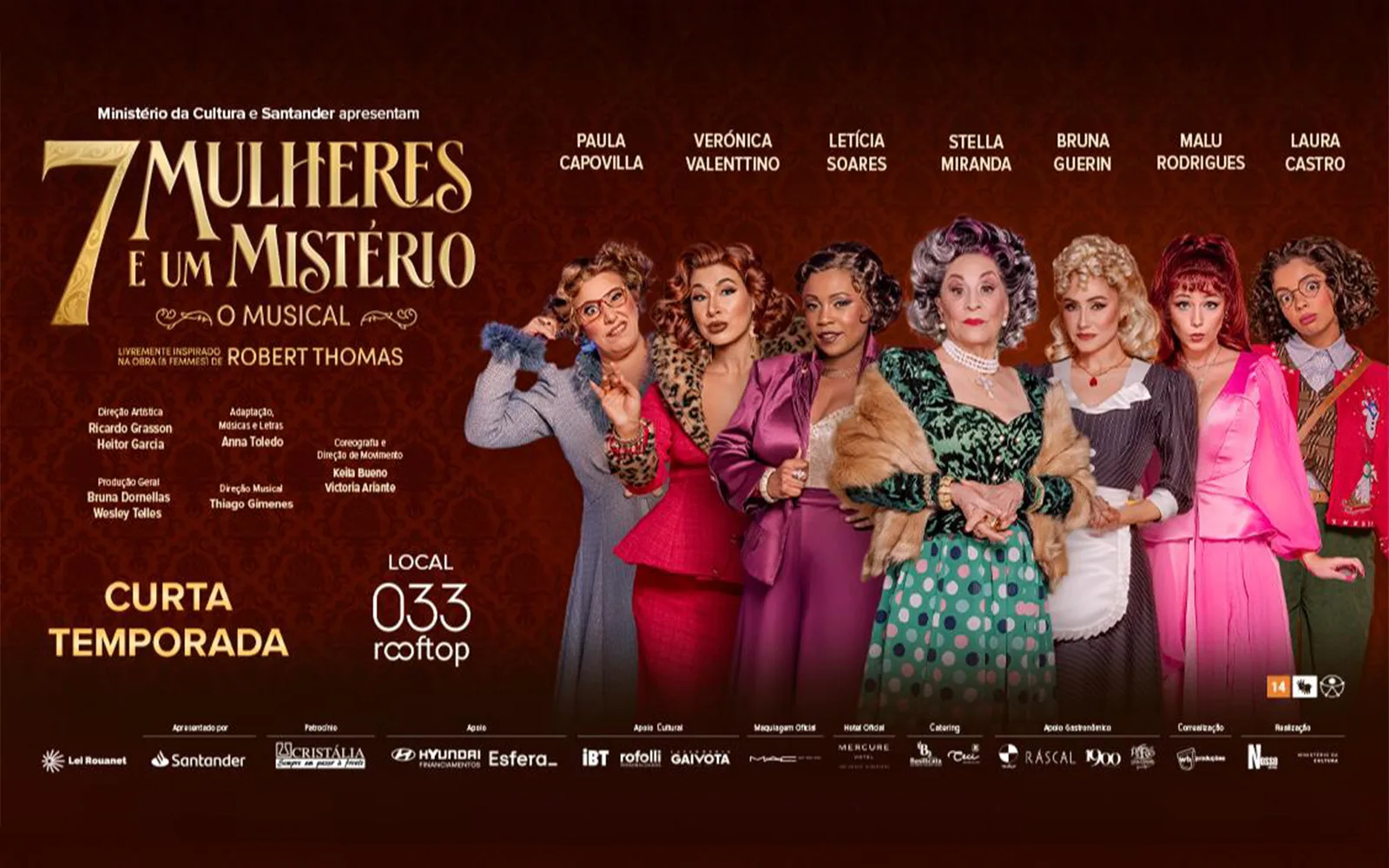 Cartaz de 7 Mulheres e Um Mistério – O Musical