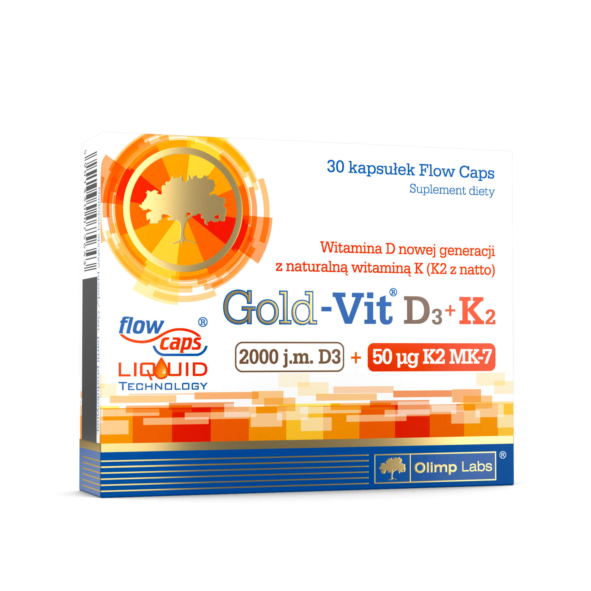 Gold Vit D3 + K2 2000 IU — 30 / 60 caps
